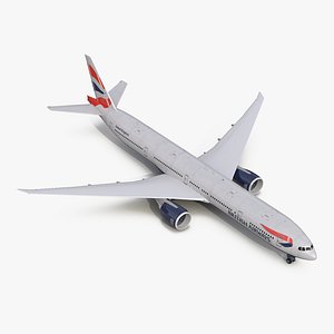 boeing 777-300 british airways 3d 3ds