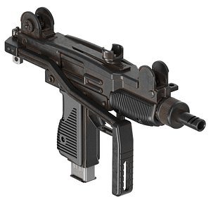 Uzi Submachine Gun with Inner Workings
