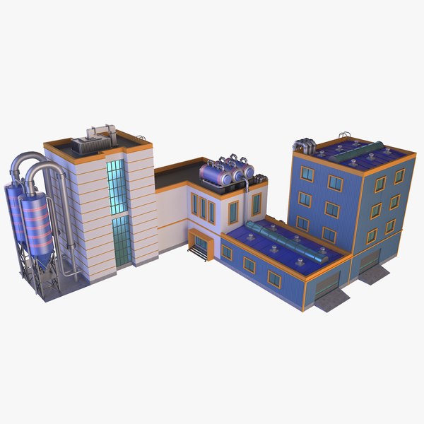 industrial building 18 3D model