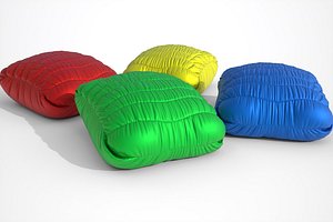 Poufs pillow multi-colored bright