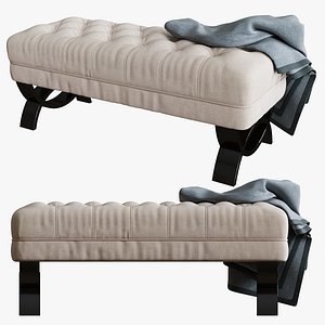 Christopher Knight Home Scarlette Tufted Fabric Ottoman Bench