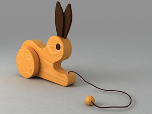 Wooden toy bunnny