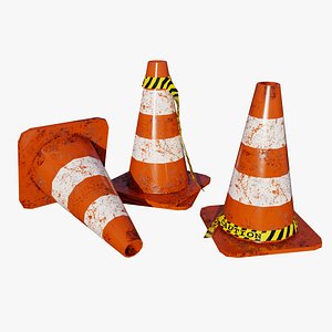Lowpoly Traffic Cones model