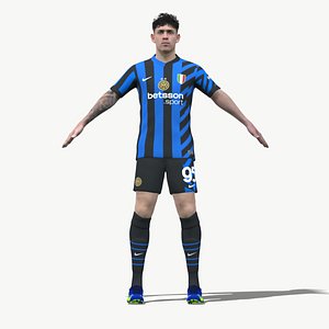 3D Rigged Alessandro Bastoni Inter Milan 2025 3D model