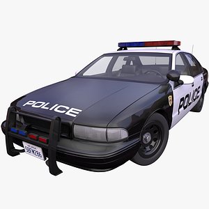 3D generic american police car model