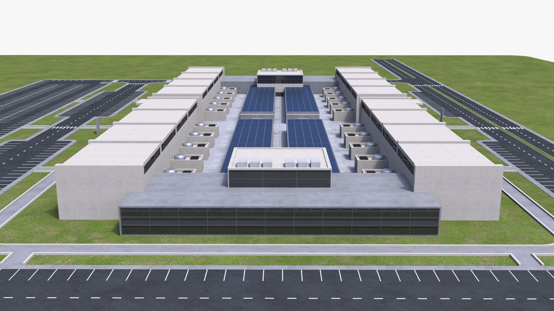 Data Center Building 3D Model - TurboSquid 1862628