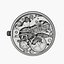 Mecanismo de reloj animado
