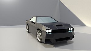 Dodge challenger lowpoly