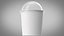 Paper Food Cup with Clear Lid for Dessert 16 Oz 450 ml Mockup