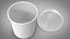 Paper Food Cup with Clear Lid for Dessert 16 Oz 450 ml Mockup