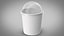 Paper Food Cup with Clear Lid for Dessert 16 Oz 450 ml Mockup