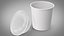 Paper Food Cup with Clear Lid for Dessert 16 Oz 450 ml Mockup