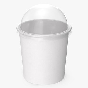 Paper Food Cup with Clear Lid for Dessert 16 Oz 450 ml Mockup