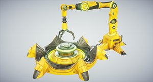 adrian sci fi industrial robot 3D model