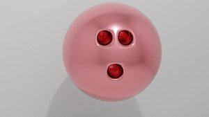 bowling ball bronze 3D model