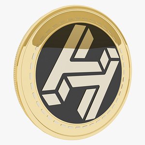 Handshake Cryptocurrency Gold Coin 3D model