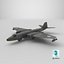 Bombardeiro Elétrico Inglês Canberra Low-Poly PBR