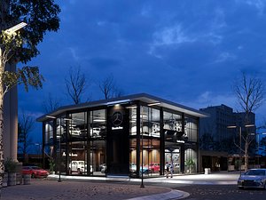 3D Exterior House - Night Render Collection