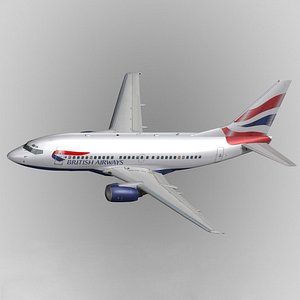 b737-500 british airways 3d model
