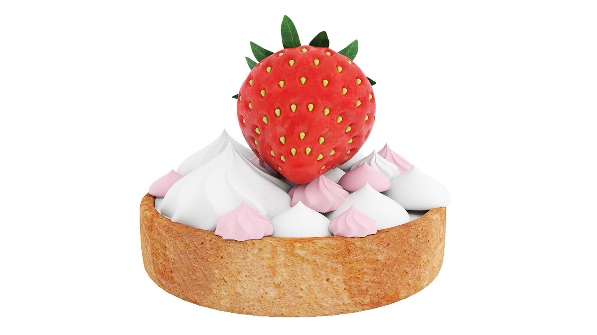 3D model Strawberry and raspberry dessert collection - TurboSquid 