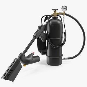portable backpack flamethrower flame model