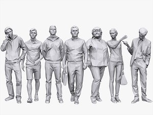 3D model people casual pack volume