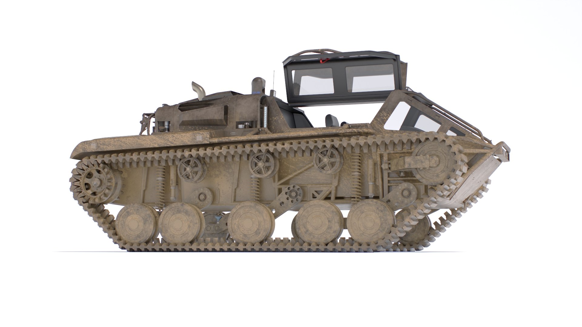 Worlds Fastest Dual Track Vehicle Dirty 3D model preview