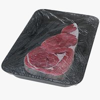 Plastic Wrap Tray With Beef
