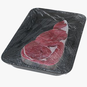 Plastic Wrap Tray With Beef