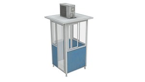 3D Mobile Security Booth model