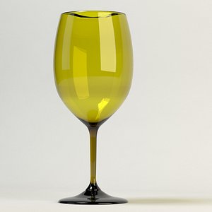 wine glass yellow 3d max