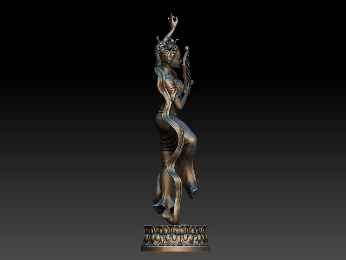 Flying Apsaras Printing Model TurboSquid 1325677