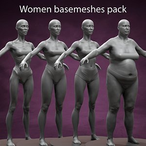 Women Basemeshes Pack 3D