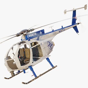 helicopter little bird mh-6 3d ma