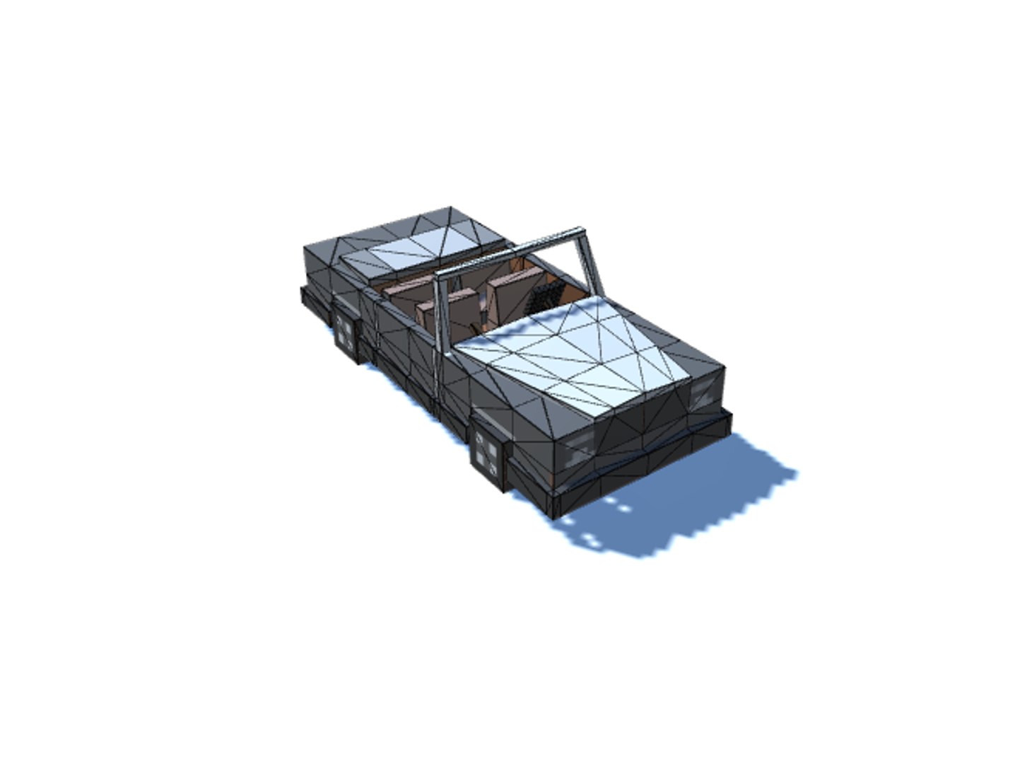 Minecraft Style Car Fbx