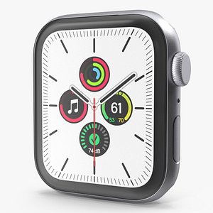 3D Apple Watch SE Silver model