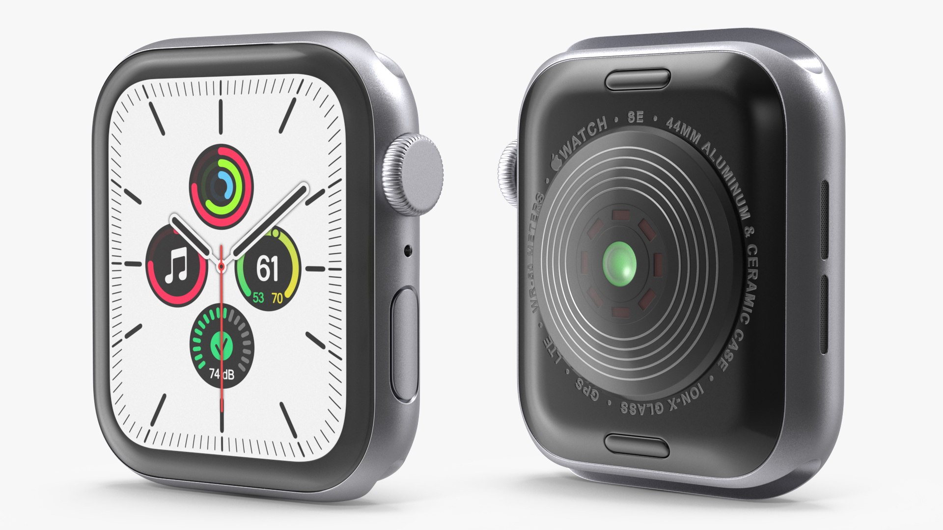 Apple Watch SE Silver 3D model preview