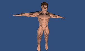 free buff man 3d model