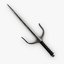 Low poly ninja sai weapons
