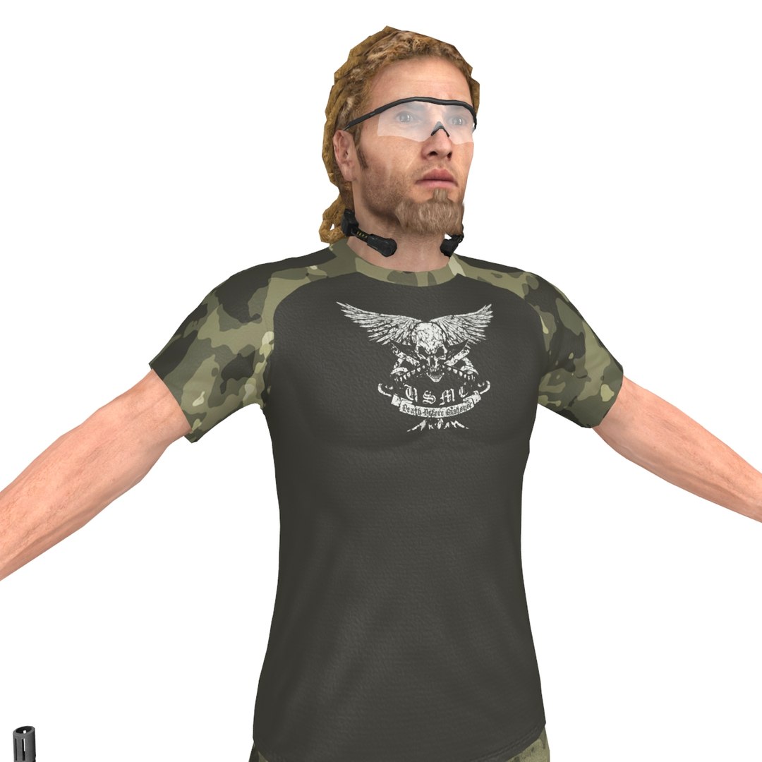 3D Mercenary Soldier Model - TurboSquid 1323412
