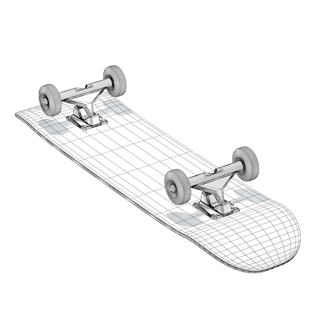 3D Classic Skateboard Model TurboSquid 1214003