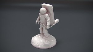 Astronaut on the Moon Phone Holder 3D print model
