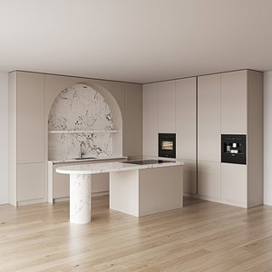 modern kitchen 02 3D
