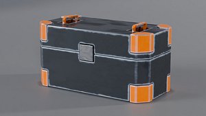 Low poly industrial medium size box 3D Model True Renders UV 4K PBR Textures 3D model