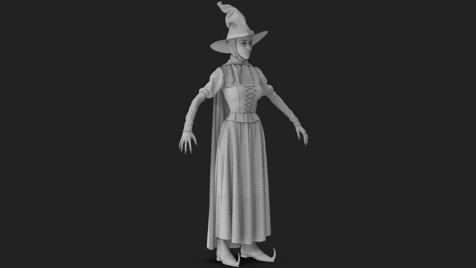 Witch 2 3D model https://p.turbosquid.com/ts-thumb/us/rgyiXW/IZ/wireframe_03/jpg/1697600057/1920x1080/fit_q87/02d001e238123b1ea7a6637bd215c88e46639097/wireframe_03.jpg