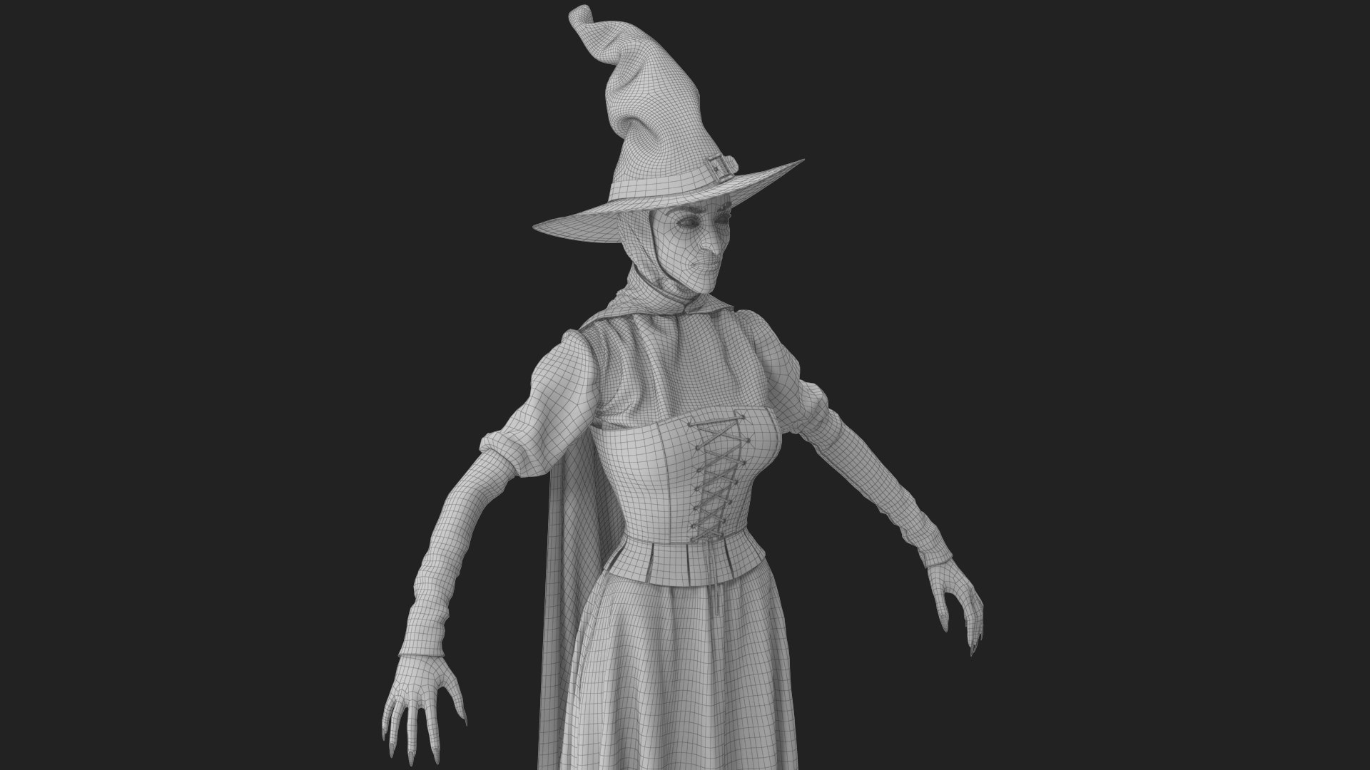 Witch 2 3D model https://p.turbosquid.com/ts-thumb/us/rgyiXW/uf/wireframe_09/jpg/1697600110/1920x1080/fit_q87/3a50510f214237d464f5b5af30b970bc5dae0aa0/wireframe_09.jpg