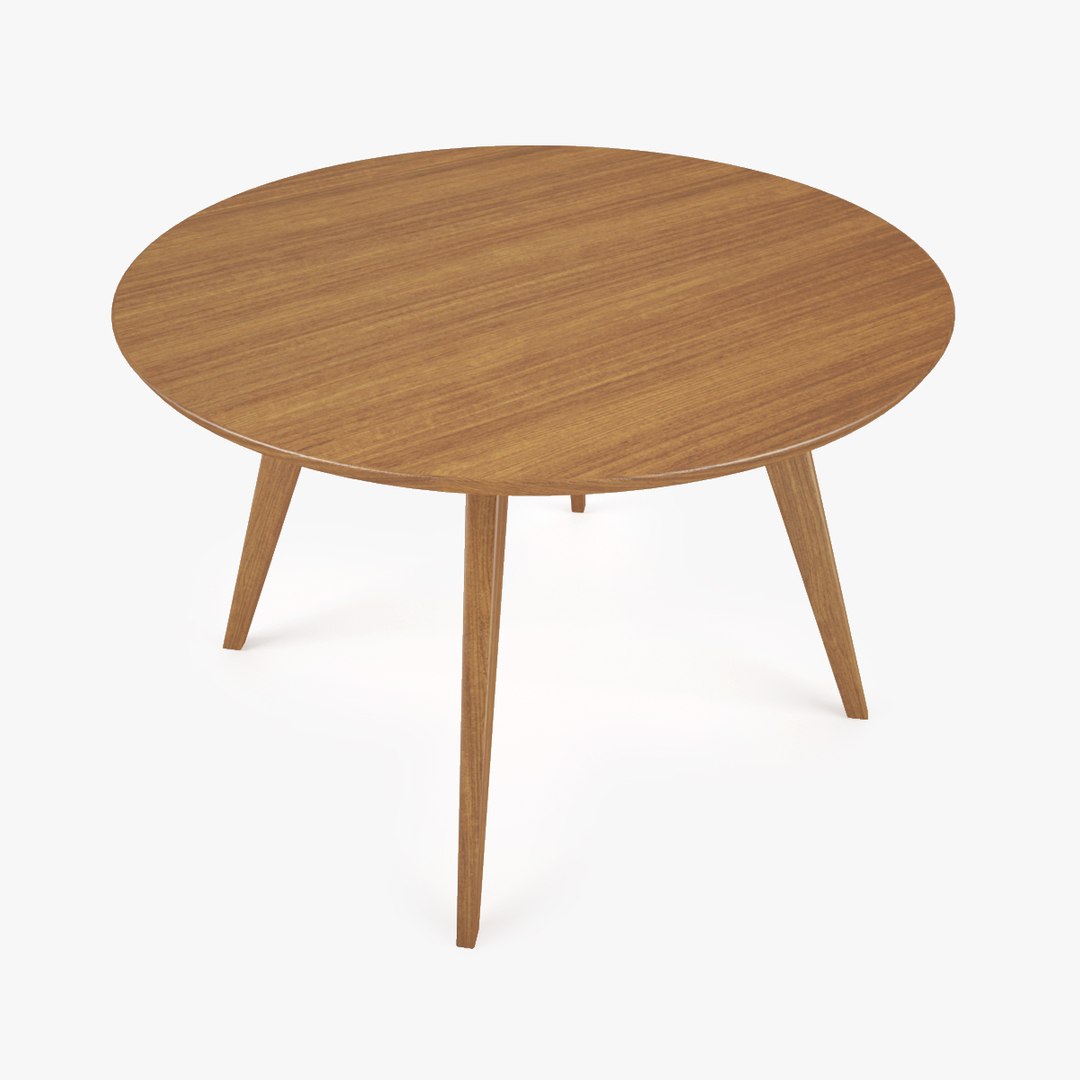 knoll risom dining table 3d max