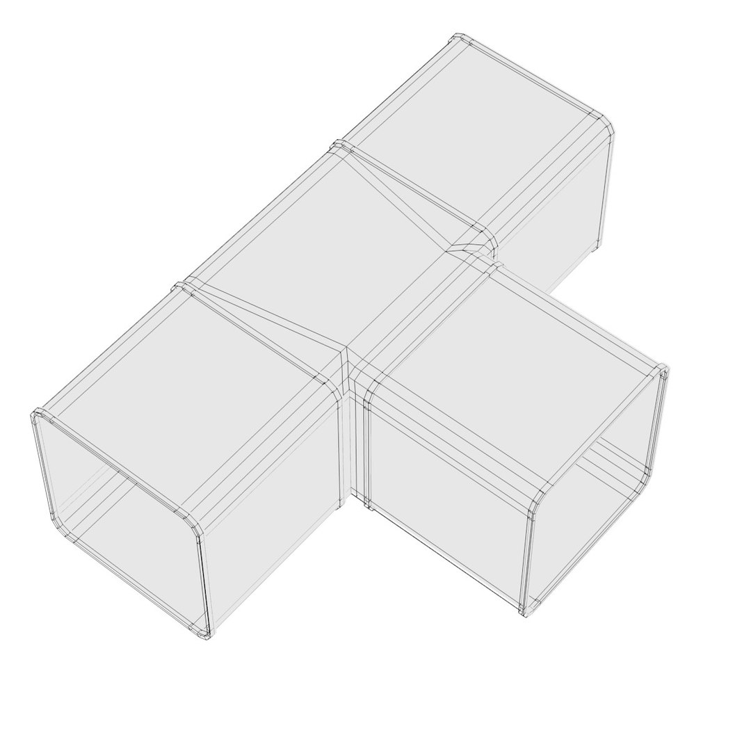 3d Model Square Pipe