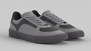 Crawler Silver Shoe Sneaker 3D model