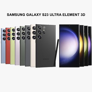 Samsung Galaxy S23 Ultra All Colors in Element 3D